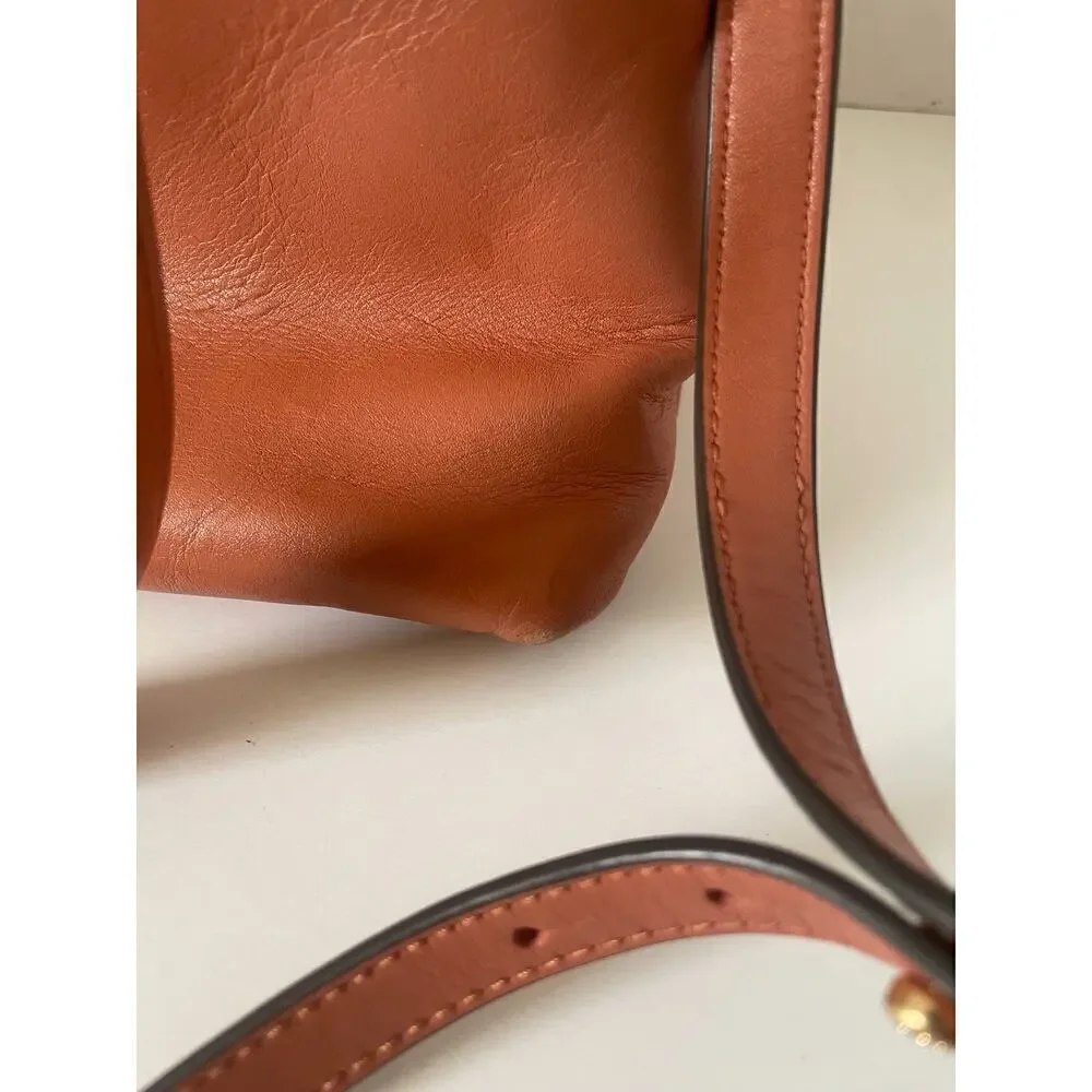 Tory Burch Lily Triple Compartment Large Leather Tote Handbag TRAMONTO Gold 🗣